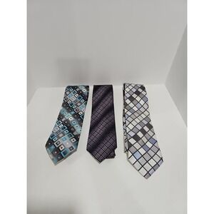 Lot of (3) Croft & Barrow, 100% Silk, Paisley Ties. Made in China.‎ Non-smoker.